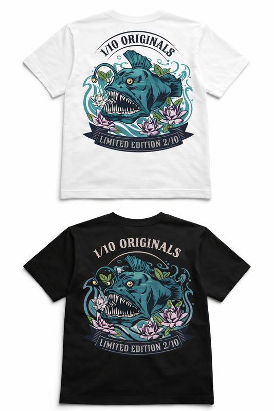 T-Shirt avec Piranha en bleu