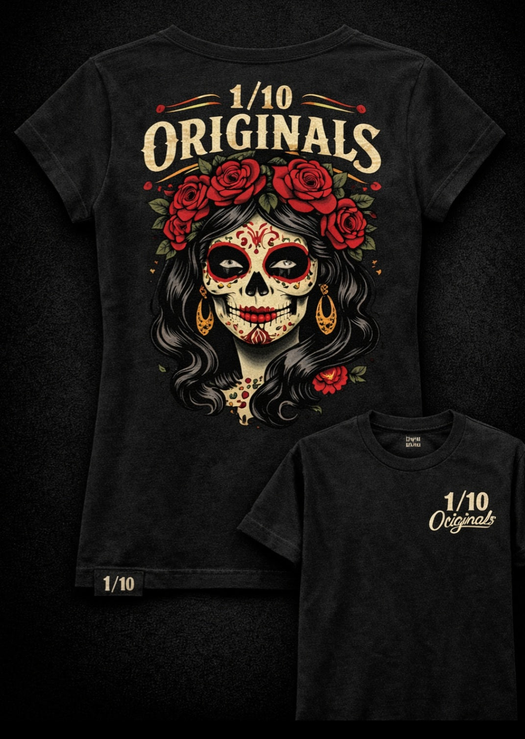 T-shirt femme couronne de rose