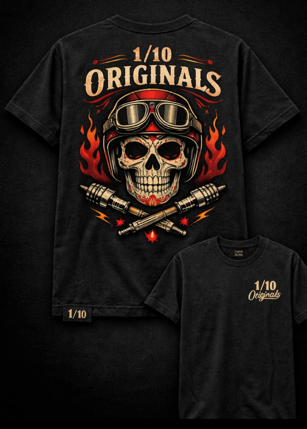 T-shirt Crâne Motard